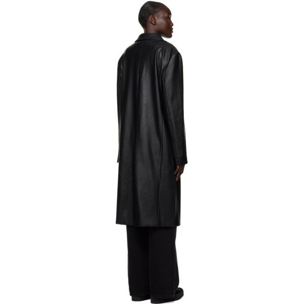 몽클레어 수비 Ksubi Black Zephyr Duster Faux-Leather Coat 231088F059000