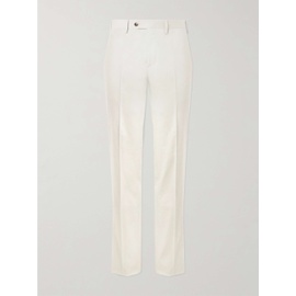 LARDINI Slim-Fit Straight-Leg Pleated Cotton-Blend Poplin Suit Trousers 1647597323083076