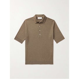 LARDINI Slim-Fit Ribbed Linen and Cotton-Blend Polo Shirt 1647597323060977