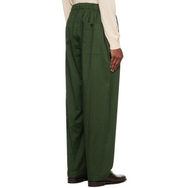  르메르 LEMAIRE Green Relaxed Trousers 232646M191027