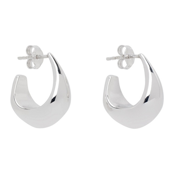  르메르 LEMAIRE Silver Curved Mini Drop Earrings 232646F022002