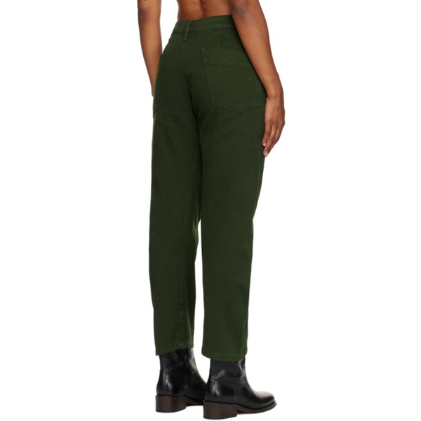  르메르 LEMAIRE Green Twisted Jeans 232646F069011