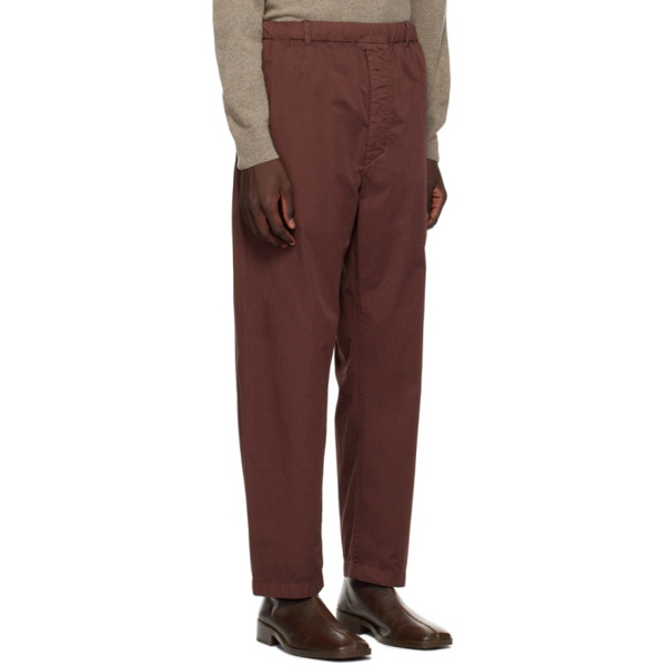  르메르 LEMAIRE Brown Relaxed Trousers 241646M191028