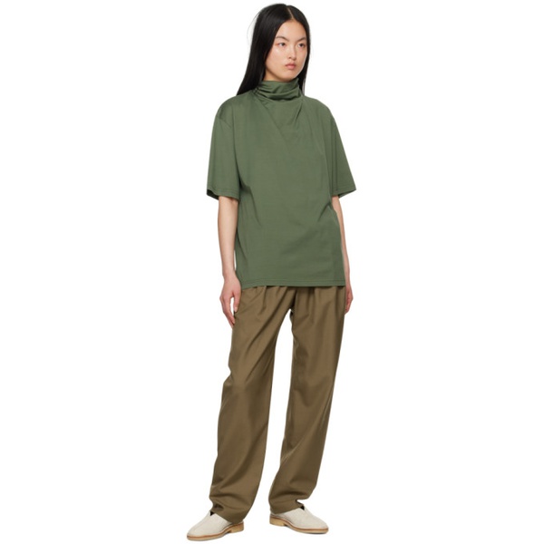  르메르 LEMAIRE Green Scarf T-Shirt 241646F110010