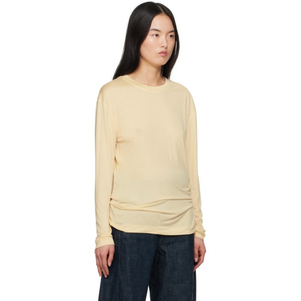  르메르 LEMAIRE Yellow Soft Long Sleeve T-Shirt 241646F110003