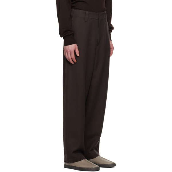  르메르 LEMAIRE Brown Maxi Trousers 241646M191018