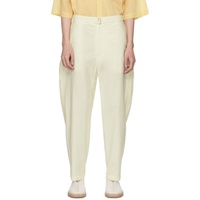 르메르 LEMAIRE Yellow Belted Trousers 241646M191013