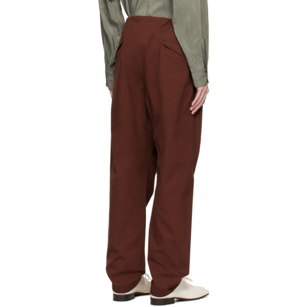  르메르 LEMAIRE Brown Maxi Trousers 241646M191010