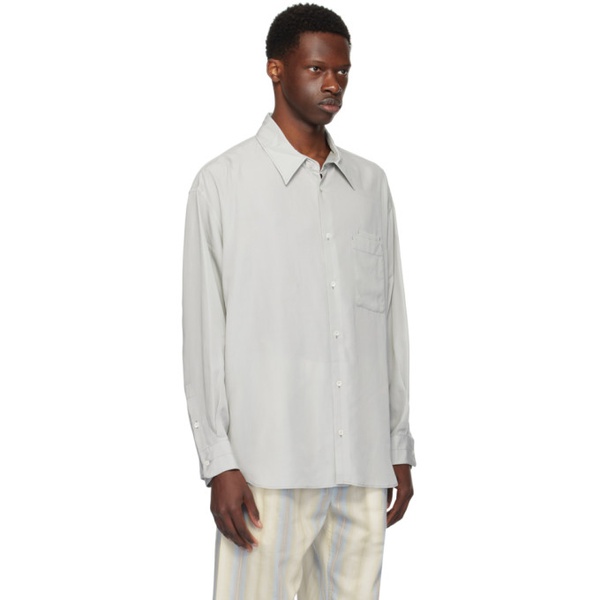  르메르 LEMAIRE Gray Double Pocket Shirt 241646M192028