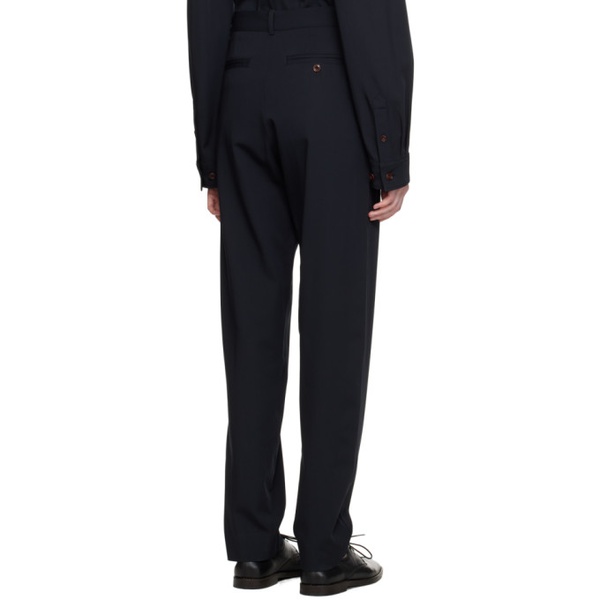  르메르 LEMAIRE Black Loose Suit Trousers 231646F087014