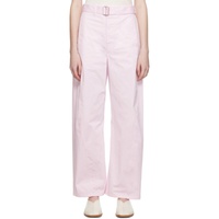르메르 LEMAIRE Pink Light Belt Twisted Trousers 231646F087011