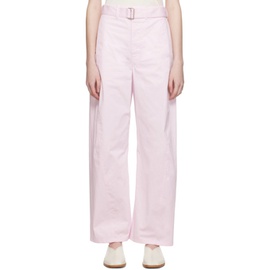르메르 LEMAIRE Pink Light Belt Twisted Trousers 231646F087011