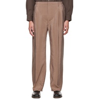 르메르 LEMAIRE Brown Easy Trousers 222646M191020