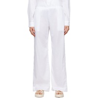 LESET White Yoko Pocket Trousers 232793F087002
