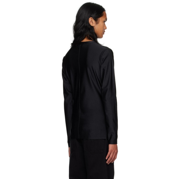  LGN Louis Gabriel Nouchi Black Cutout Long Sleeve T-Shirt 232617M213001