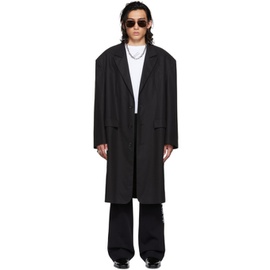 LUU DAN Black Oversized Tailored Coat 222331M176003