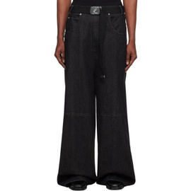 LUU DAN Black Paneled Jeans 232331M186005