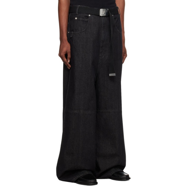  LUU DAN Black Paneled Jeans 232331M186005