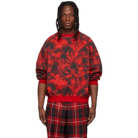 LUU DAN SSENSE Exclusive Red Rose Burst Sweatshirt 221331M204002