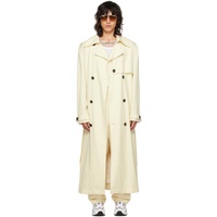 LUU DAN 오프화이트 Off-White Double-Breasted Trench Coat 231331M184001