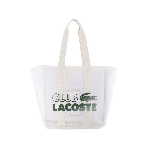 라코스테 라코스테 Lacoste Transparent Blc Estragon Logo Print Tote Bag NU4150PB-LO-L64