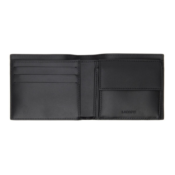 라코스테 라코스테 Lacoste Black Fitzgerald Leather Wallet 241268M164001