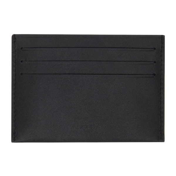 라코스테 라코스테 Lacoste Black Fitzgerald Leather Card Holder 241268M163000