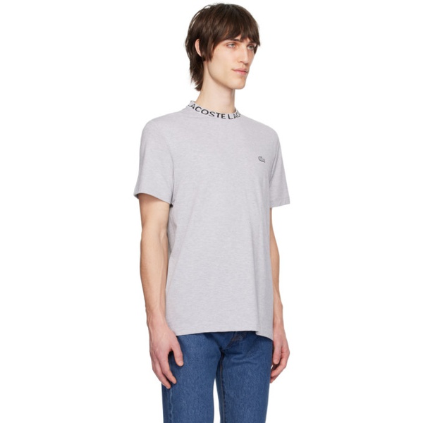 라코스테 라코스테 Lacoste Gray Patch T-Shirt 241268M213020