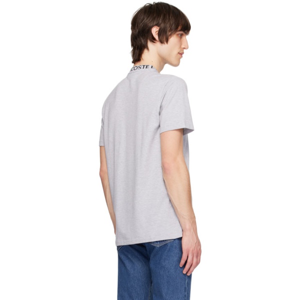 라코스테 라코스테 Lacoste Gray Patch T-Shirt 241268M213020