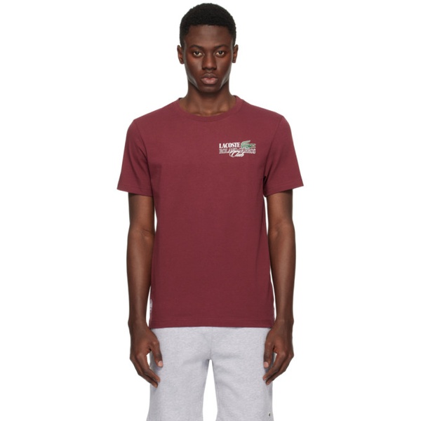 라코스테 라코스테 Lacoste Burgundy Roland Garros 에디트 Edition T-Shirt 241268M213035