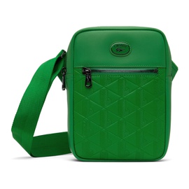 라코스테 Lacoste Green Leather Monogram Vertical Bag 241268M170010