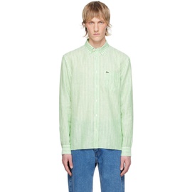 라코스테 Lacoste Green & White Striped Shirt 241268M192003