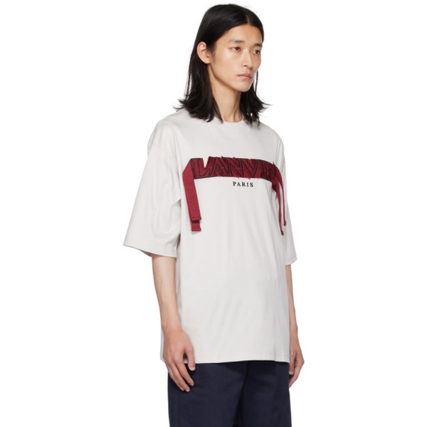  랑방 Lanvin 오프화이트 Off-White Curb Lace T-Shirt 232254M213006