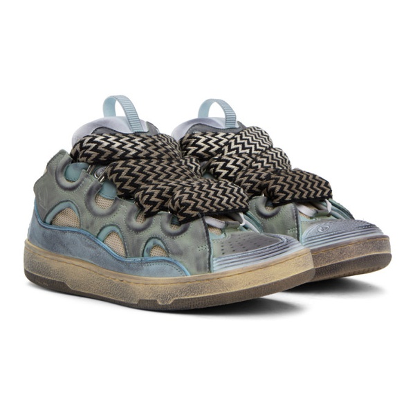  랑방 Lanvin SSENSE Exclusive Blue Curb Sneakers 232254M237049
