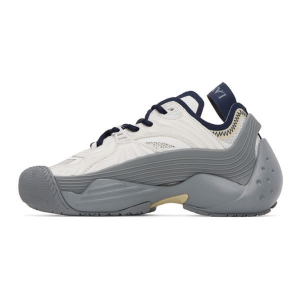  랑방 Lanvin SSENSE Exclusive Gray & Navy Flash-X Sneakers 231254M237068