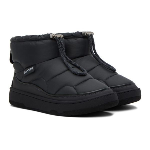  랑방 Lanvin Gray Curb Snow Boots 232254F113002