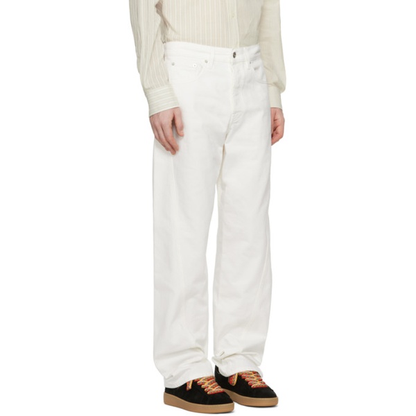  랑방 Lanvin White Twisted Jeans 241254M186001