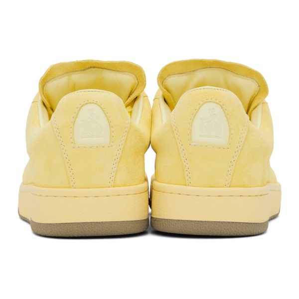  랑방 Lanvin Yellow Suede Curb Lite Sneakers 241254M237017