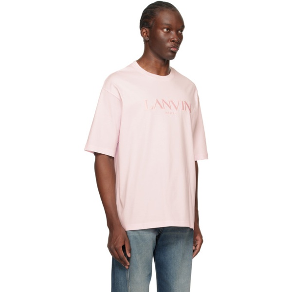  랑방 Lanvin Pink Oversized T-Shirt 241254M213019