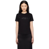 랑방 Lanvin Black Embroidered T-Shirt 241254F110000