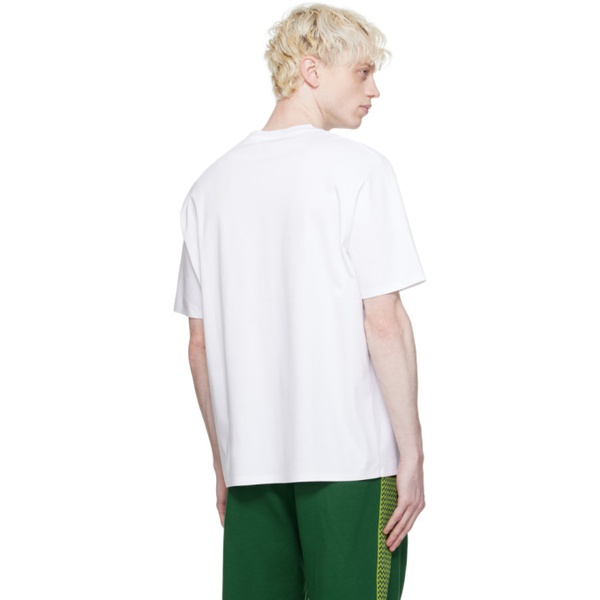  랑방 Lanvin White Embroidered T-Shirt 241254M213001