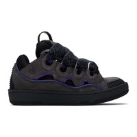 랑방 Lanvin SSENSE Exclusive Black & Purple Curb Sneakers 241254F128024