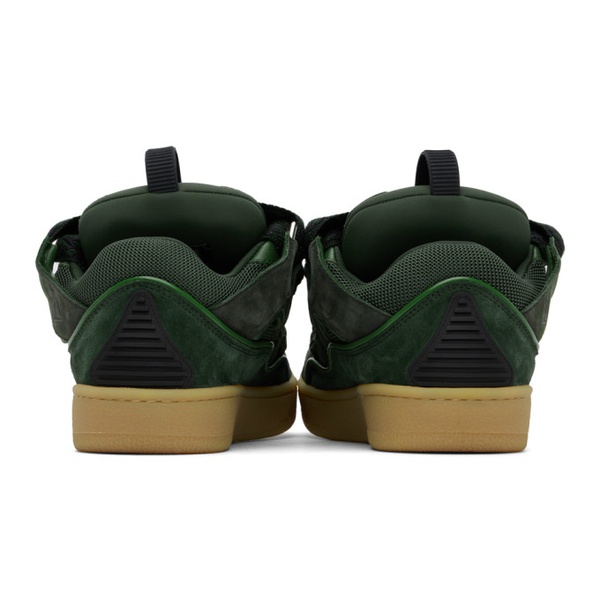  랑방 Lanvin SSENSE Exclusive Green Curb Sneakers 241254F128025