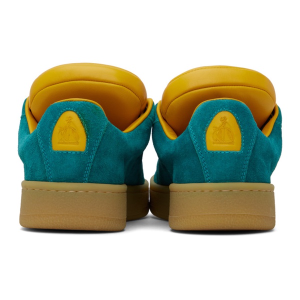  랑방 Lanvin Blue & Yellow Future 에디트 Edition Hyper Curb Sneakers 241254F128032