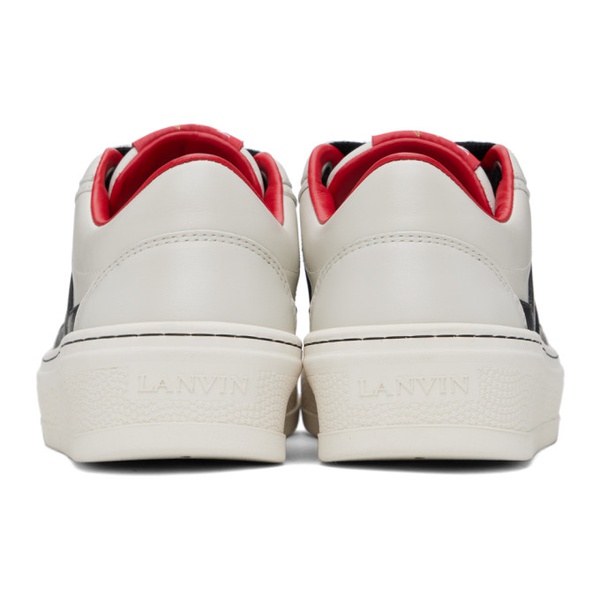  랑방 Lanvin Black & 오프화이트 Off-White Future 에디트 Edition Cash Sneakers 242254M237003