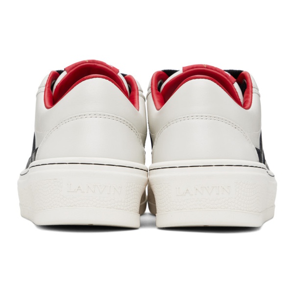  랑방 Lanvin Black & 오프화이트 Off-White Future 에디트 Edition Cash Sneakers 241254F128033