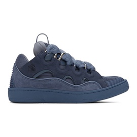 랑방 Lanvin Blue Leather Curb Sneakers 241254M237070