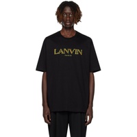 랑방 Lanvin Black Embroidered T-Shirt 232254M213002