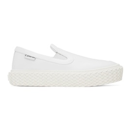 랑방 Lanvin White Curbies Slip-On Sneakers 231254M237019