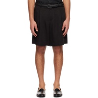 Lardini Black Pleated Shorts 241125M193002